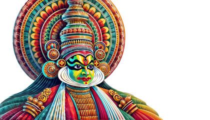 kathakali dancer in transparent background