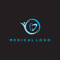 Health logo for teeth in circle style