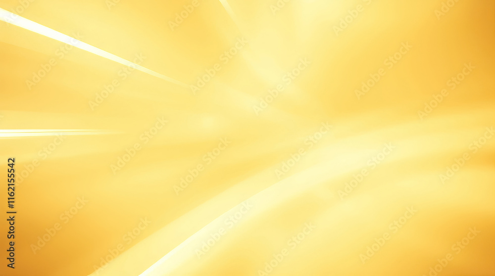 Poster bright yellow light beams creating abstract background