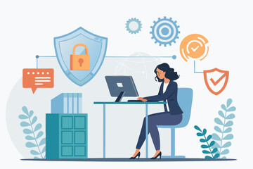 Ai-generated cybersecurity solutions protecting data in modern business environments