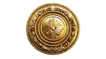 Obraz premium Gold medal isolated on white background with clipping path