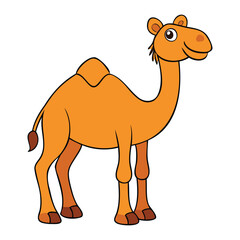"Cute Camel Cartoon Vector"