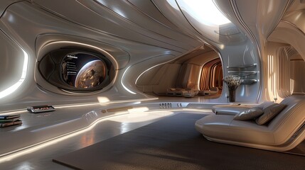 interior of a luxury tv lounge 