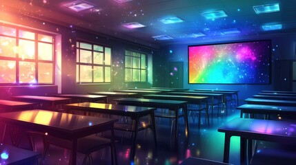Engaging Classroom with Bright Digital Workspace