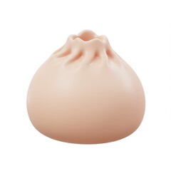 3D rendering of a Chinese food dumpling isolated on a gradient background

