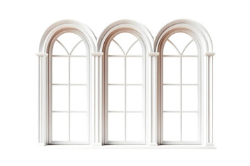 Obraz premium set of white window frame isolated on transparent background, cut out