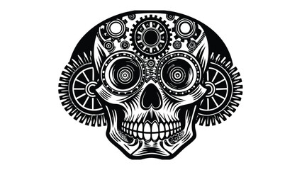 Steampunk Skull with Gears