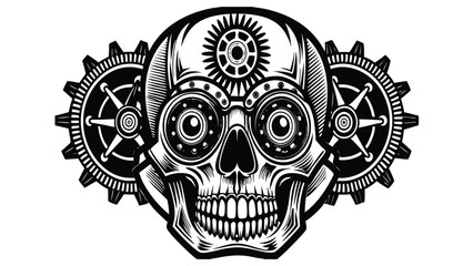 Steampunk Skull with Gears