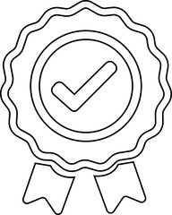 Quality icon formats, approval check vector icons sheet, editable certified medal icons, Approval , verified, quality symbol. Certified, qualified medal vector. isolated on transparent background,