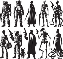 Sci-Fi Sets Vector Illustration