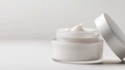 Close-Up of Skin Care Cream in Jar with Lid