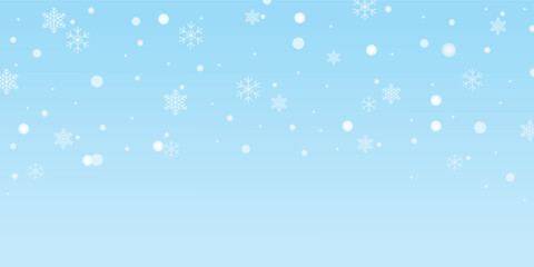 Winter background vector illustration. Simple gradient snowy background. Snowfall background for web banner, card and wall paper. Beautiful Winter landscape.