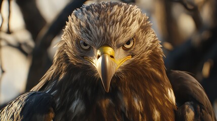 Naklejka premium Majestic eagle close-up.