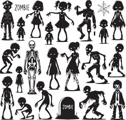 Zombie Sets Vector Illustration