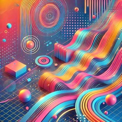 Obraz premium abstract background with circles