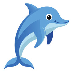 **"Cute Dolphin Cartoon Vector – Fun and Playful Ocean Illustration"**