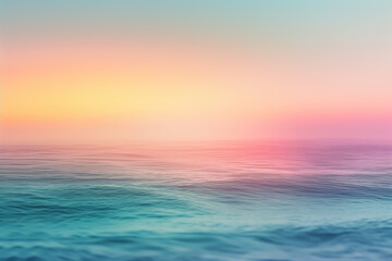 夕日に染まった美しい海