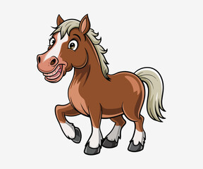 cartoon vector horse design white background