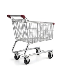 shopping cart isolated on white