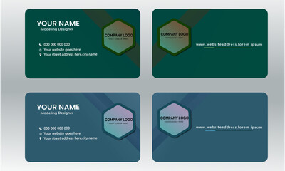 Flat design vector abstract creative - Vector,Modern Business Card - Creative and Clean Business Card Template.Futuristic business card design.