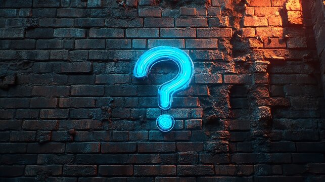 question mark on wall