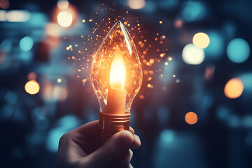 Illuminating Idea: A Glowing Lightbulb