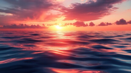 Fototapeta premium Serene Water Surface with Light Ripples and Pastel Sky for Spa and Eco-Conscious Branding