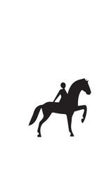 Fototapeta premium Horse rider silhouette vector illustration