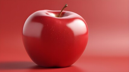 A red apple on light background