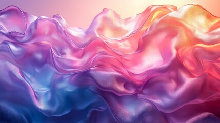 Obraz premium Abstract trendy holographic background with pale violet and mint colors for futuristic designs