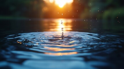 Ecoconscious Skincare Product Ad with Gentle Water Ripples for Wellness Banners