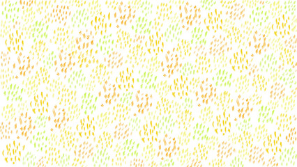 油彩画タッチのイメージの黄色い背景　花柄　イエロー、オレンジ、黄緑