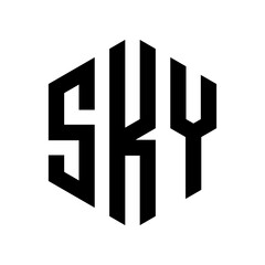 SKY logo in monogram style. Letter symbols are suitable for business and company symbols