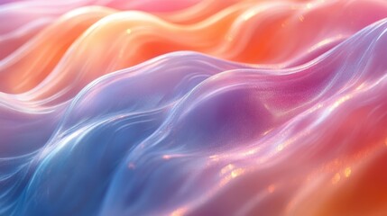 Obraz premium Pastel Colored Holographic Background - Ideal for Web Design, Social Media, and Creative Projects