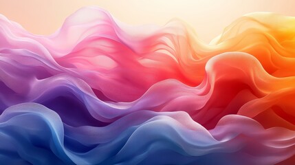 Fototapeta premium Vibrant Flowing Design with Pastel Shades and White Frame - Customizable Invitations, Greeting Cards, and Banners