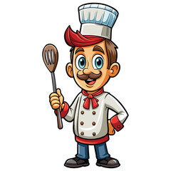 Cartoon Chef Mascot Vector