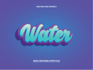 3D Style Editable Water Text Effect.
