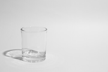 An empty glass on isolated white background
