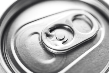 close-up. a aluminum can of beer. Convenient packaging for drinks.