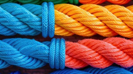 Colorful Braided Rope Texture Background