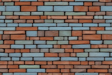 Obraz premium The bricks are arranged in a horizontal pattern with clearly visible mortar lines. 