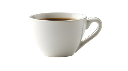Pristine White Porcelain Espresso Cup on Minimalist Background