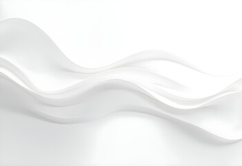 Smooth white waves create serene and elegant background, perfect for minimalist designs and modern aesthetics. flowing lines evoke sense of calm and sophistication