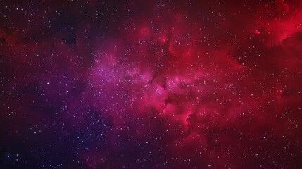 Fototapeta premium High-detail red and purple nebula, star-filled space background, dark fantasy banner, high resolution photography.