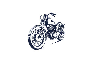 Obraz premium vintage bike silhouette vector illustration on white background