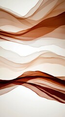 Obraz premium Elegant Brown and Beige Fabric Waves Abstract Texture Background