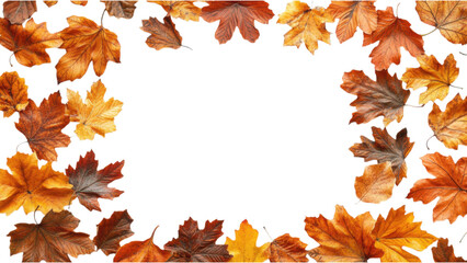 Leaf Mosaic Frame, a square arrangement of individual leaf shapes on a white background, showcasing nature's artistry in design.