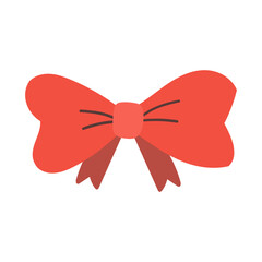 Red ribbon bow illustration