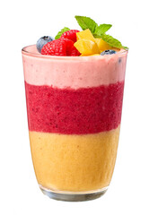 glass of fresh colorful smoothie