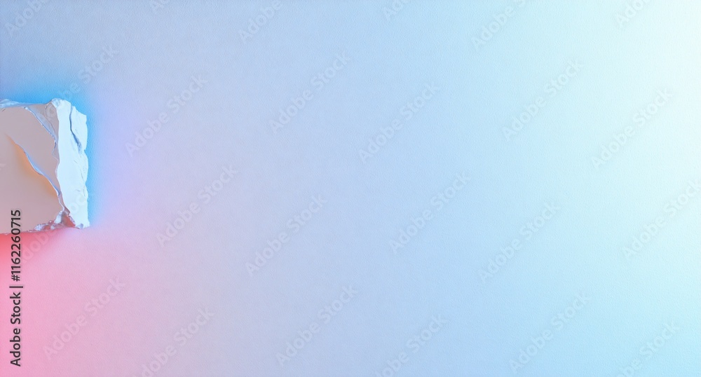 Poster a minimalist abstract composition with a textured block and gradient background.